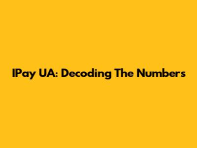 IPay UA: Decoding The Numbers