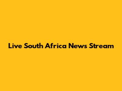 Live South Africa News Stream