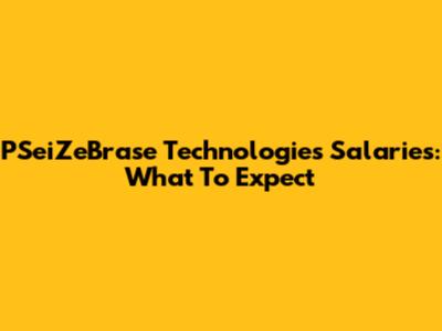 PSeiZeBrase Technologies Salaries: What To Expect