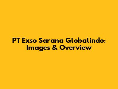 PT Exso Sarana Globalindo: Images & Overview
