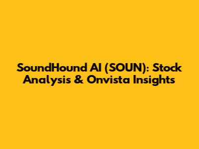 SoundHound AI (SOUN): Stock Analysis & Onvista Insights