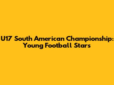 U17 South American Championship: Young Football Stars